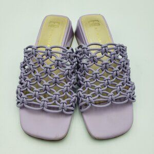 E8 by Miista Knotted Weave Sandals 36 Womens Woven Slip On Purple